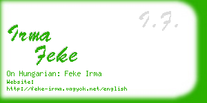 irma feke business card